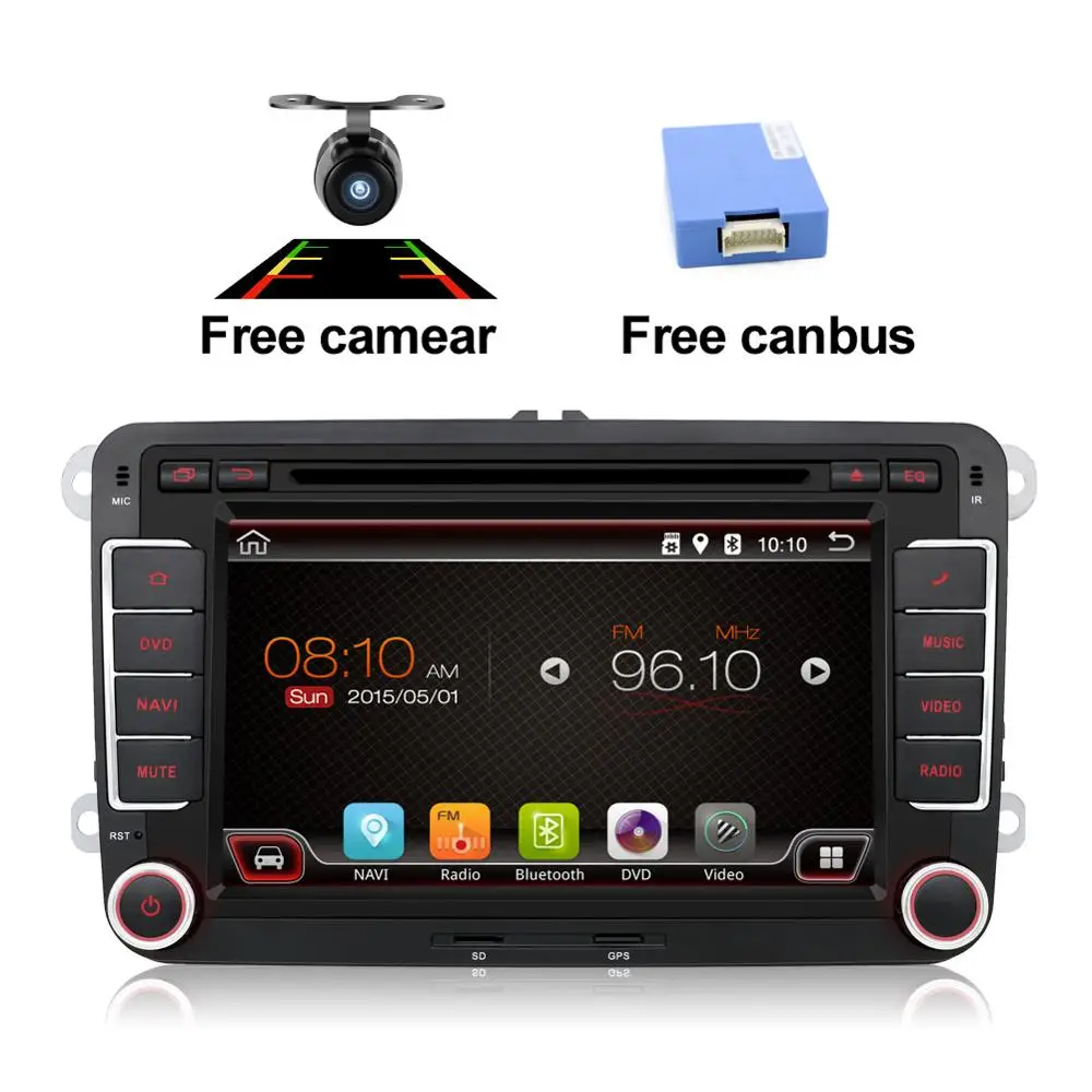 Clearance Andriod 9 2 din 7" Car DVD gps Navi for Volkswagen golf 4 golf 5 6 SEAT touran passat B6 caddy transporter t5 polo tiguan Radio 1