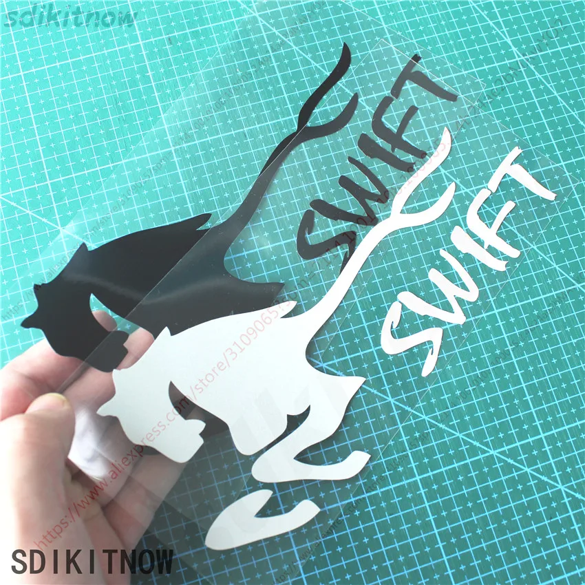 

Horse Run Cool Sports Sticker Racing Windows Decal Car Styling For suzuki swift 2007 2008 2018 accessories