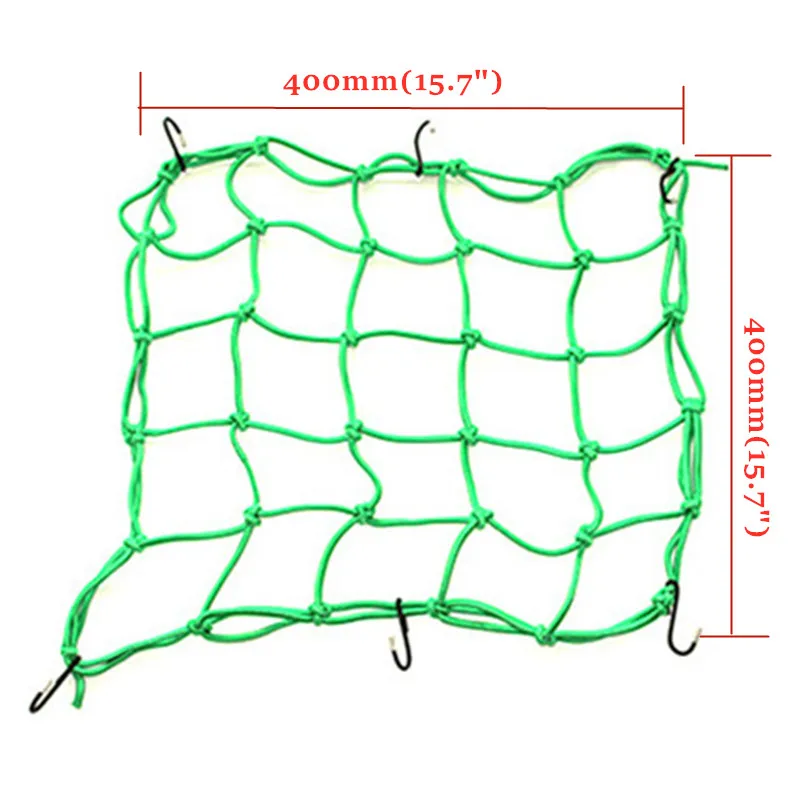 QIPO Универсальный мотоциклетный велосипедный шлем сетка грузовой багаж удерживающий мешок для хранения мотоциклетные мешки с веревкой сетка для Honda BMW - Цвет: 40x40cm