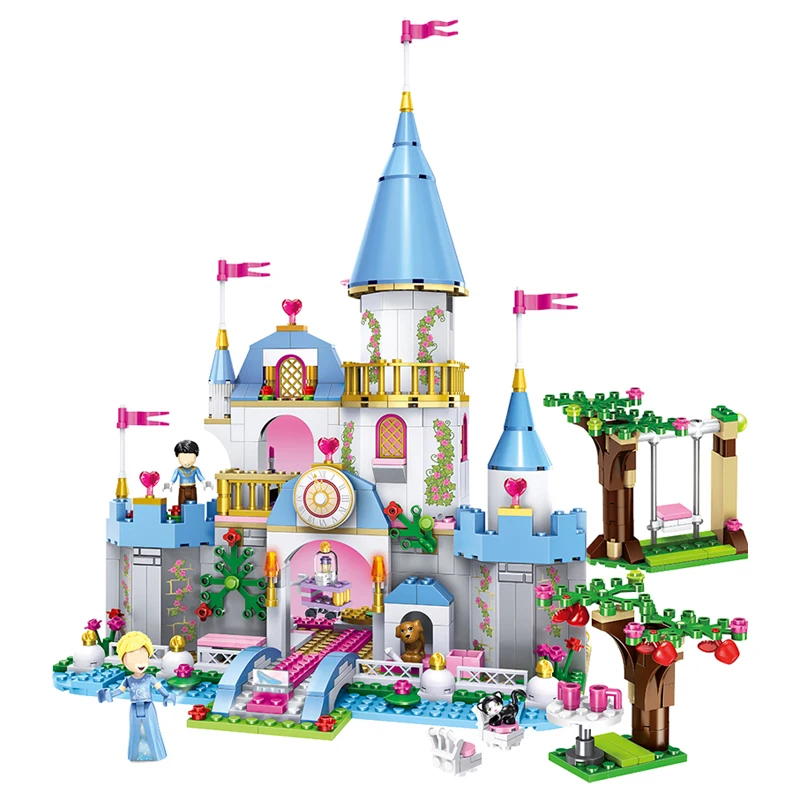 

Girl Princess Building Block Cinderella Romantic Castle BlocksCompatible Legoed Figure Bricks Girl Toys 79279 Educational Gift