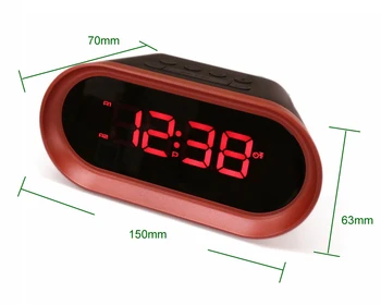 

Creative Snooze LED Display Alarm Clock High Quality FM Radio Night Light Dark Adjustment Timer Watch Double Ring Electronics