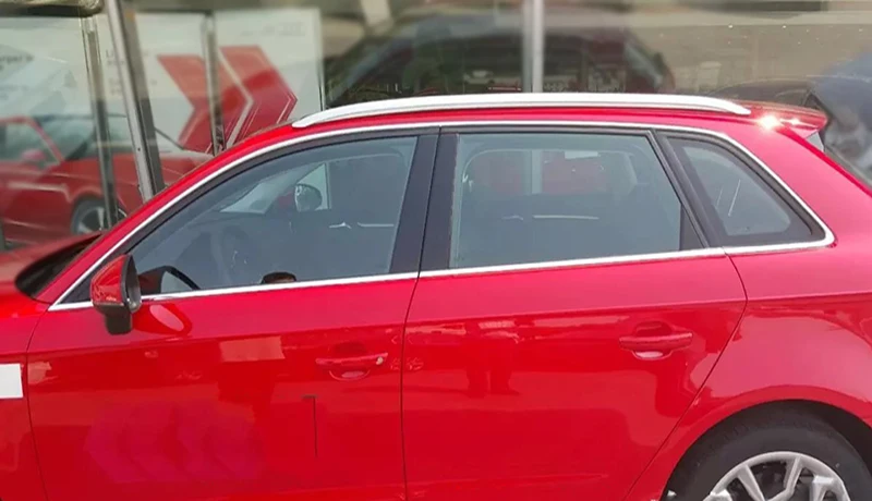 عالية الجودة الفضة اللون سبائك الألومنيوم ملصق تثبيت سيارة الجانب السكك الحديدية بار حامل سقفي لأودي A3 هاتشباك