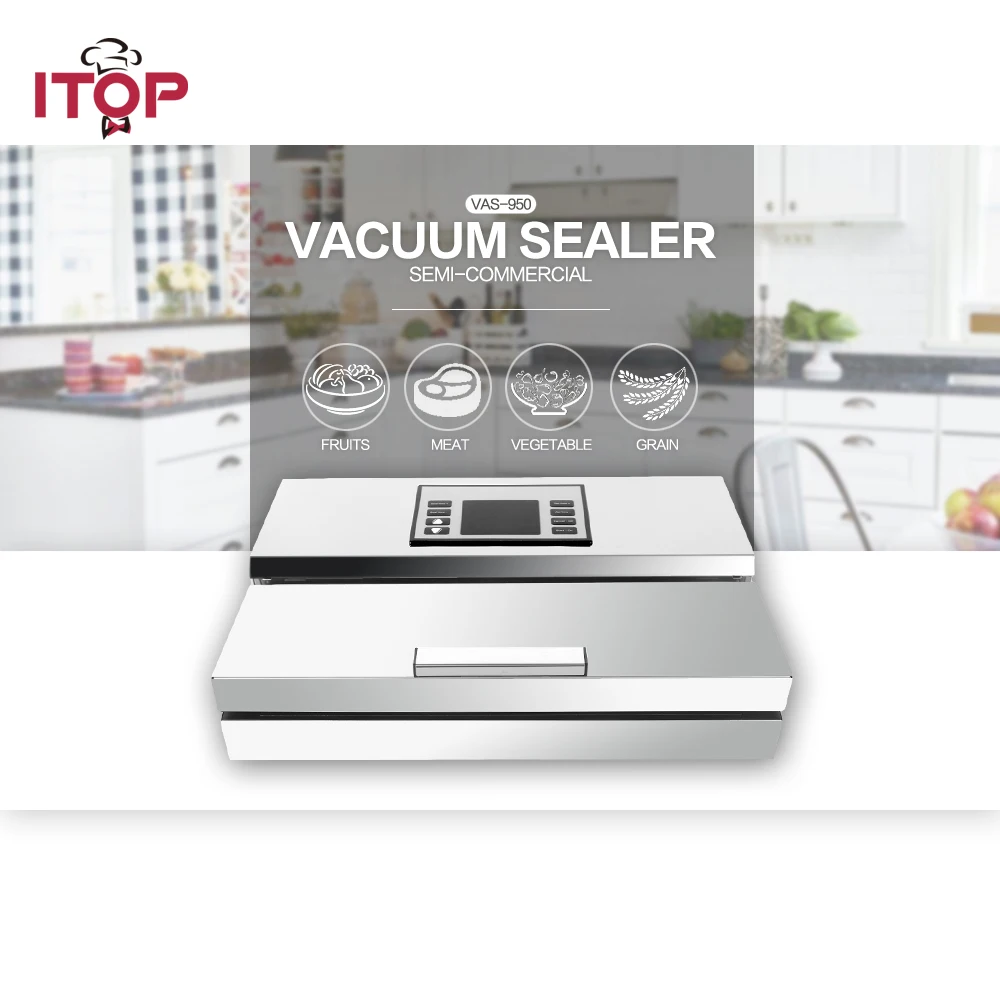 ITOP 2pc Semi commercial Vacuum Sealer Packing Machine Stainless Steel