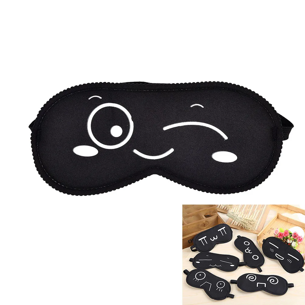

1PC Cartoon Eye Mask Sleeping Eye Mask Black Eye Shade Sleep Mask Black Mask Bandage on Eyes for Sleeping Drop Shipping