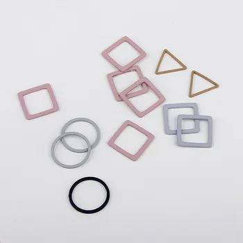 

The Korean version of DIY drops of oil accessories alloy small pendant bracelet earrings minimalist Affirmative hollow Pendant