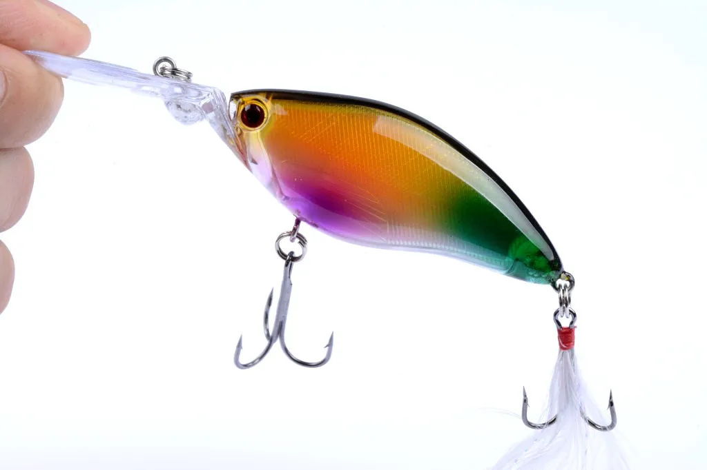  1Pcs Laser Swim Fishing Lure Crank Bass Sea Baits Floating Wobbler Japan Artificial Hard Mini Pesca