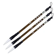 Застенчивый 3 шт Китайская каллиграфия Sumi рисунок Kanji кисть Набор Цзянь Хао/козья Волчья шерсть