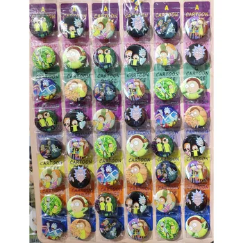 

Love Thank You Rick and Morty 30MM 48pcs lot PINBACK BADGE BUTTON BROOCH BAG GIFT TOY CLOTH anime cool
