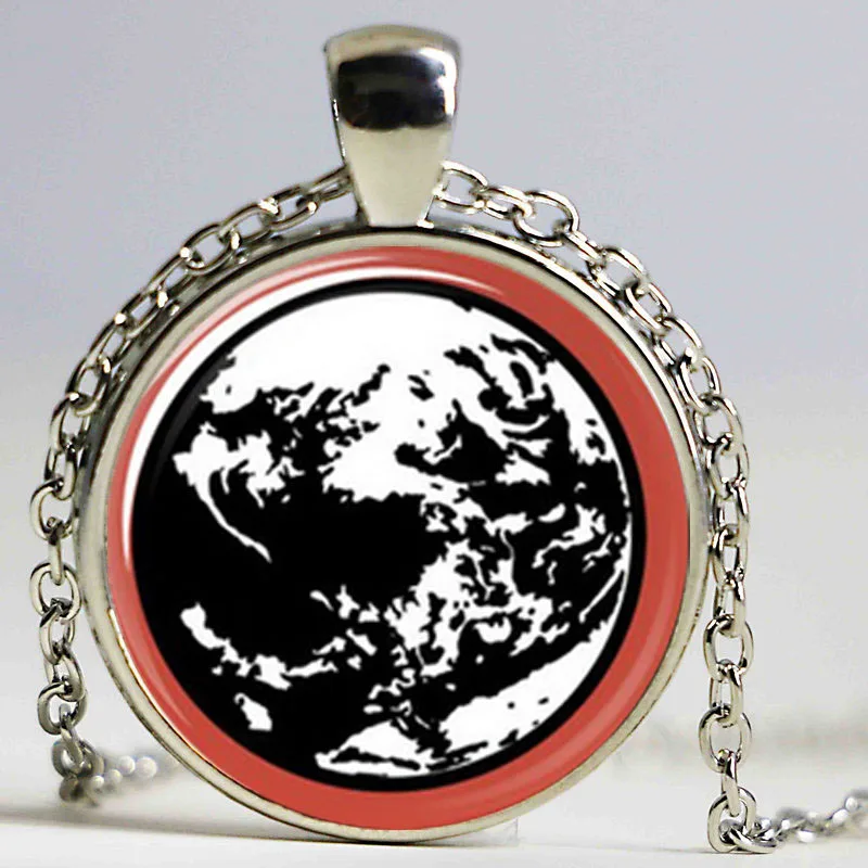 

Earthbound Mother inspired glass cabochon dome pendant necklace