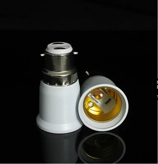 

Free shipping 6piece/lot B22 to e27 adapter High quality PC material fireproof material socket adapter A