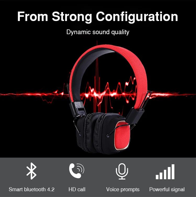 Stereo Bass Headphones Over ear bluetooth headphone noise canceling bluetooth headset cloth earphones with microphone For Phone (12)