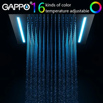 

gappo shower faucet 16 colors bathroom mixer Intelligent LED waterfall bath mixer bathroom wall mounted shower faucet