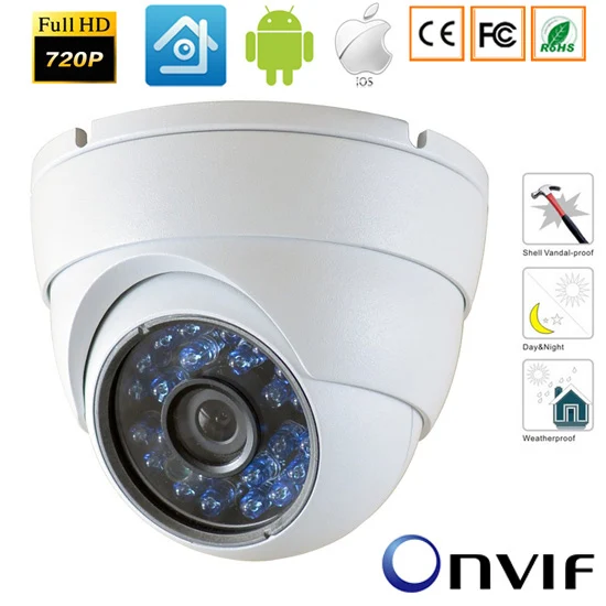 CCTV Securiy HD IP Network Camera 1.0 Mega pixel 1280*720P Network IP Indoor Dome Camera .P2P,ONVIF H.264 CCTV Securiy HD IP Network Camera 1.0 Mega pixel 1280*720P Network IP Indoor Dome Camera .P2P,ONVIF H.264