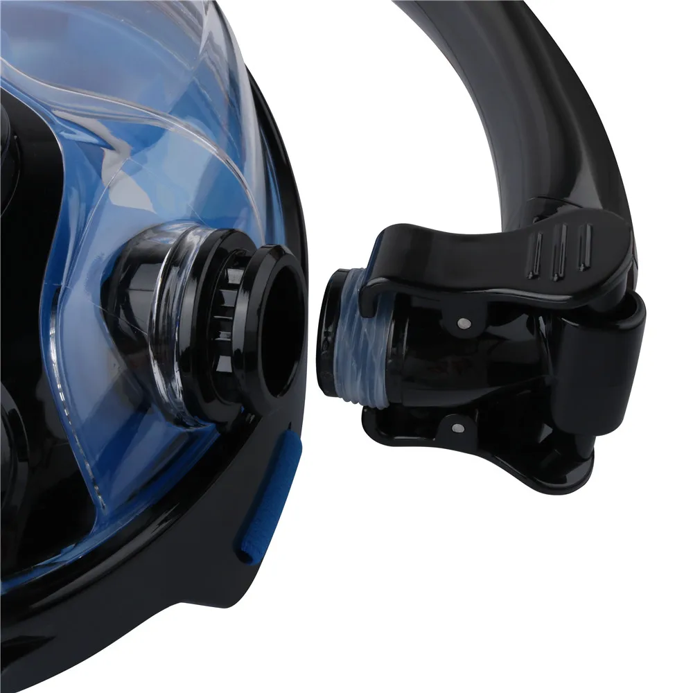 2019 Professional дайвинг маски Подводные односторонние циркуляционные дыхательные Дайвинг оборудование полное лицо Подводное плавание маска