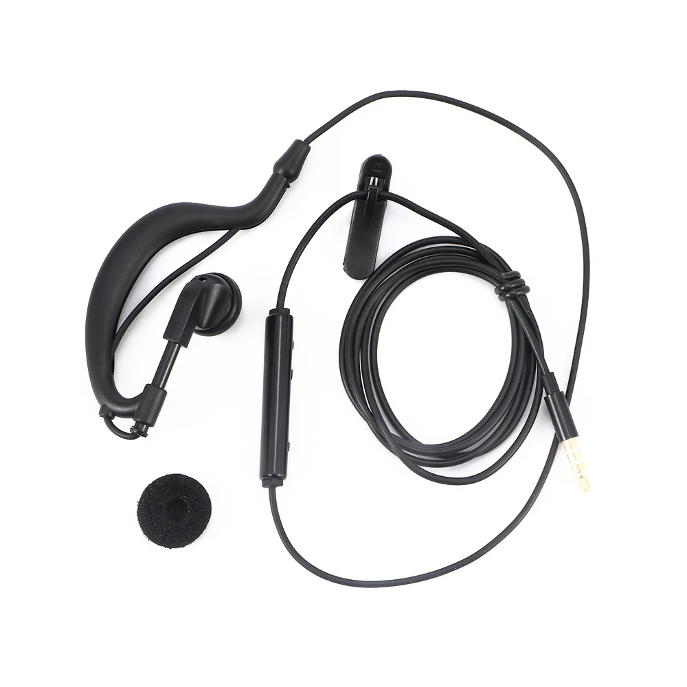 

Adjustable Great Quality 3.5mm Mono Wire Single Side In-Ear Earphone Rotatable Design Earbud Headset With Mic