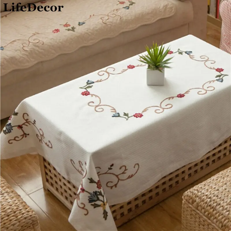 Fluid lu embroidery rustic dining table cloth gremial taro fashion