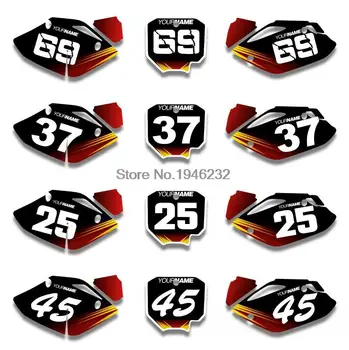 

H2CNC Custom Number Plate Background Graphics Sticker & Decal For Honda CRF150R LIQUID Cooled 2007 - 2016 2008 2010 CRF 150R