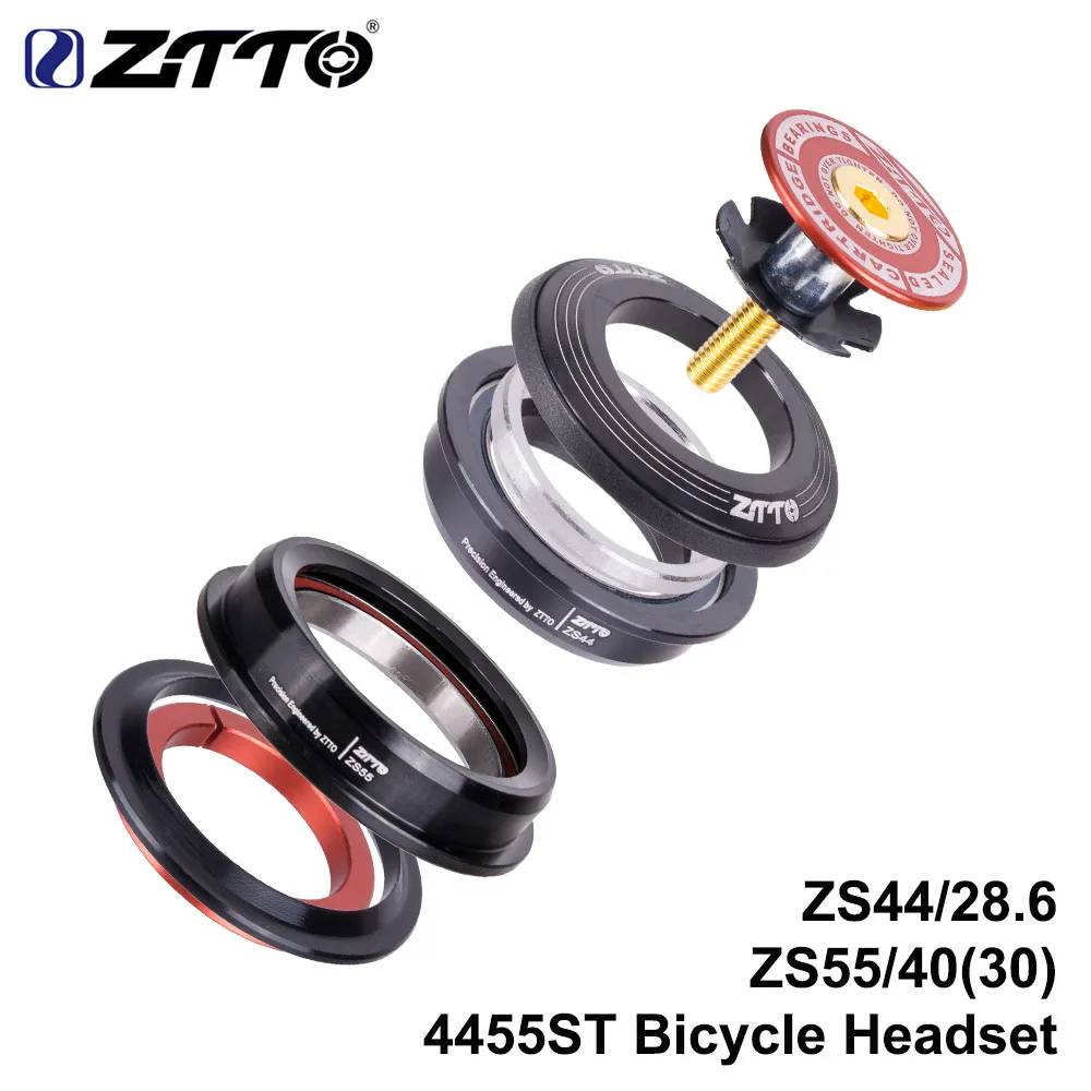

ZTTO 4455ST MTB Bike Road Bicycle Headset 44mm 55mm CNC 1 1/8"-1 1/2" 1.5 Tapered 28.6 Straight Tube fork Internal 44 55 Headset