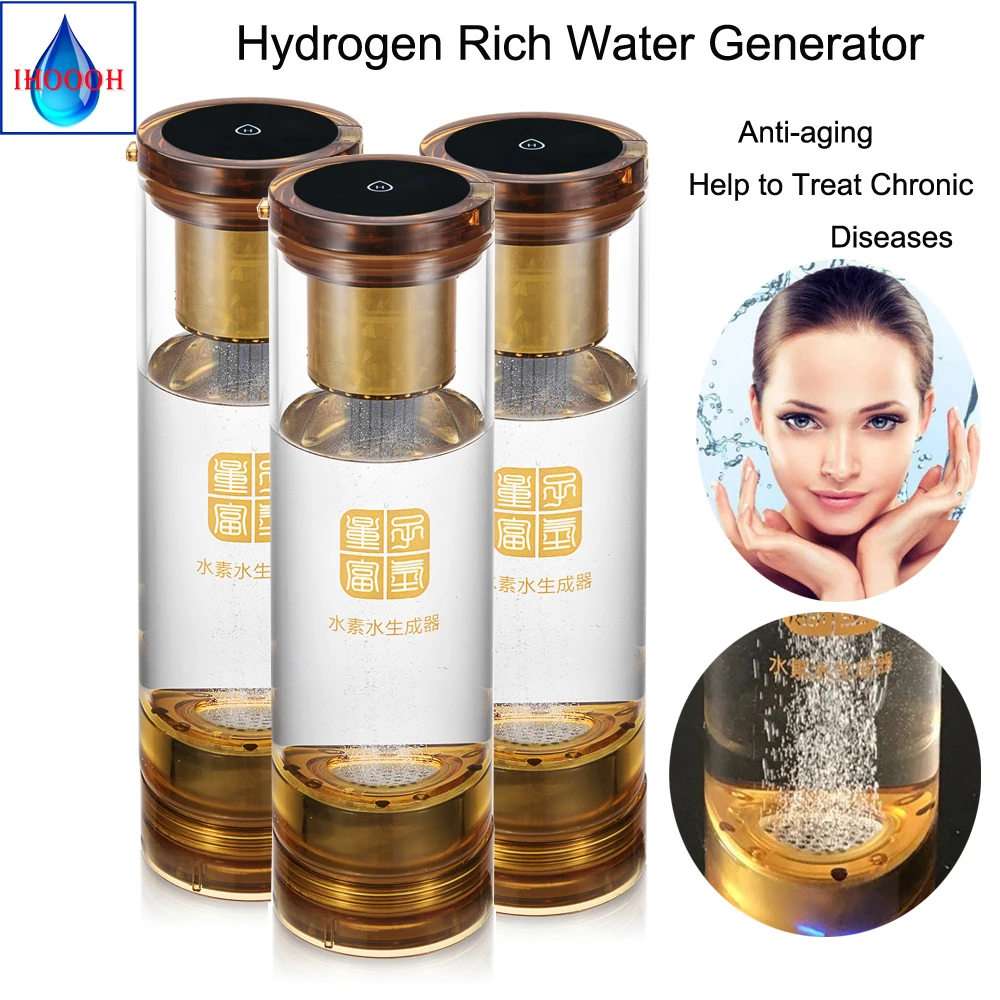 

MRETOH and H2 electrolysis hydrogen water generator 600ML Wireless transmission Hydrogen rich water cup/bottle