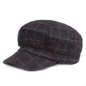 SILOQIN осень-зима Для женщин газетчик шапки ретро пара шляпа модные теплые Шапки для Для мужчин Для женщин Регулируемый Размеры Для Мужчин's береты - Цвет: Color 1