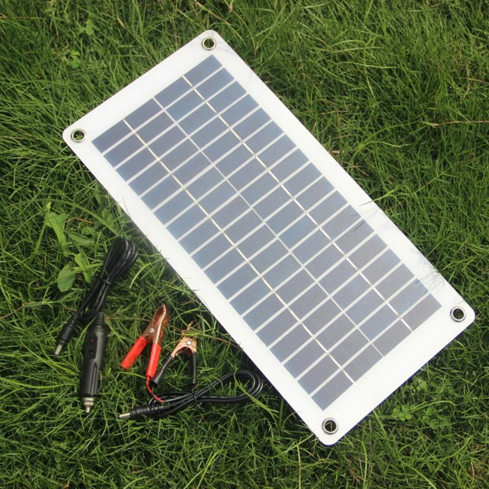 

8.5W/12V Solar Car Battery Charger Maintainer With Cigarette Lighter Semi-flexible Portable Solar Power Panel Trickle Charging