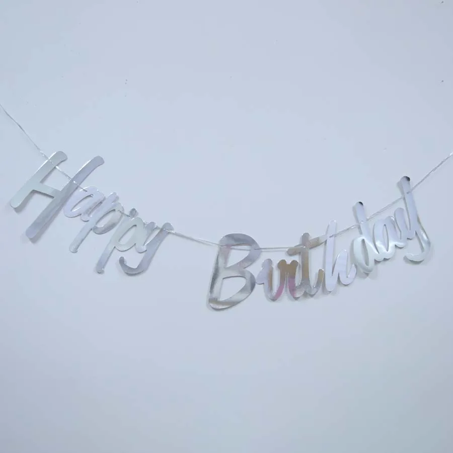 6pcs Set Rose Gold Happy Birthday Banner Decoration Anniversaire First Birthday Candy Bar Boy Party Decor Anniversaire Fille Banners Streamers Confetti Aliexpress