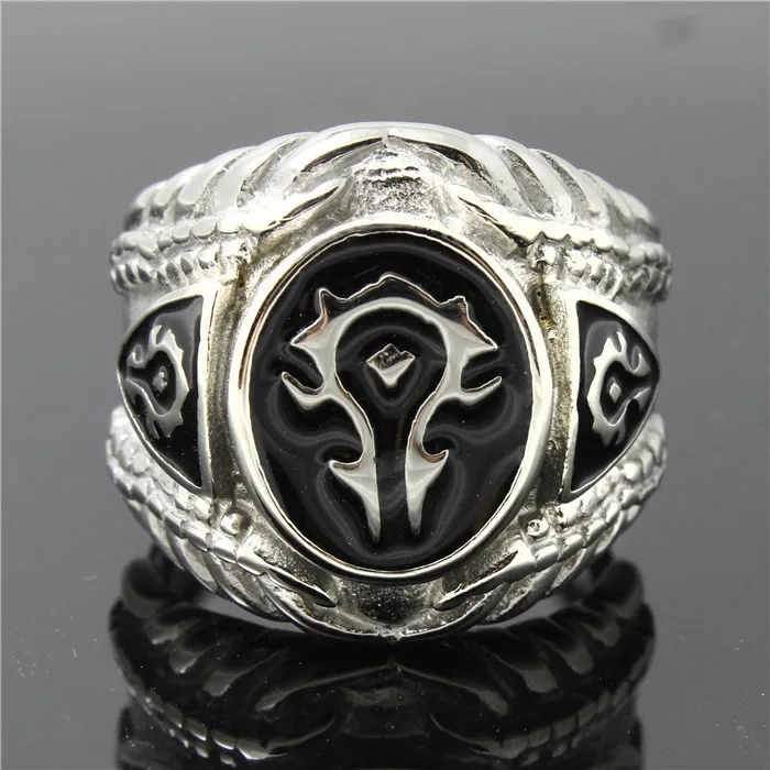 Мужское кольцо из нержавеющей стали 316L панк готика World of Warcraft игра WOW ring | Кольца -32407945688