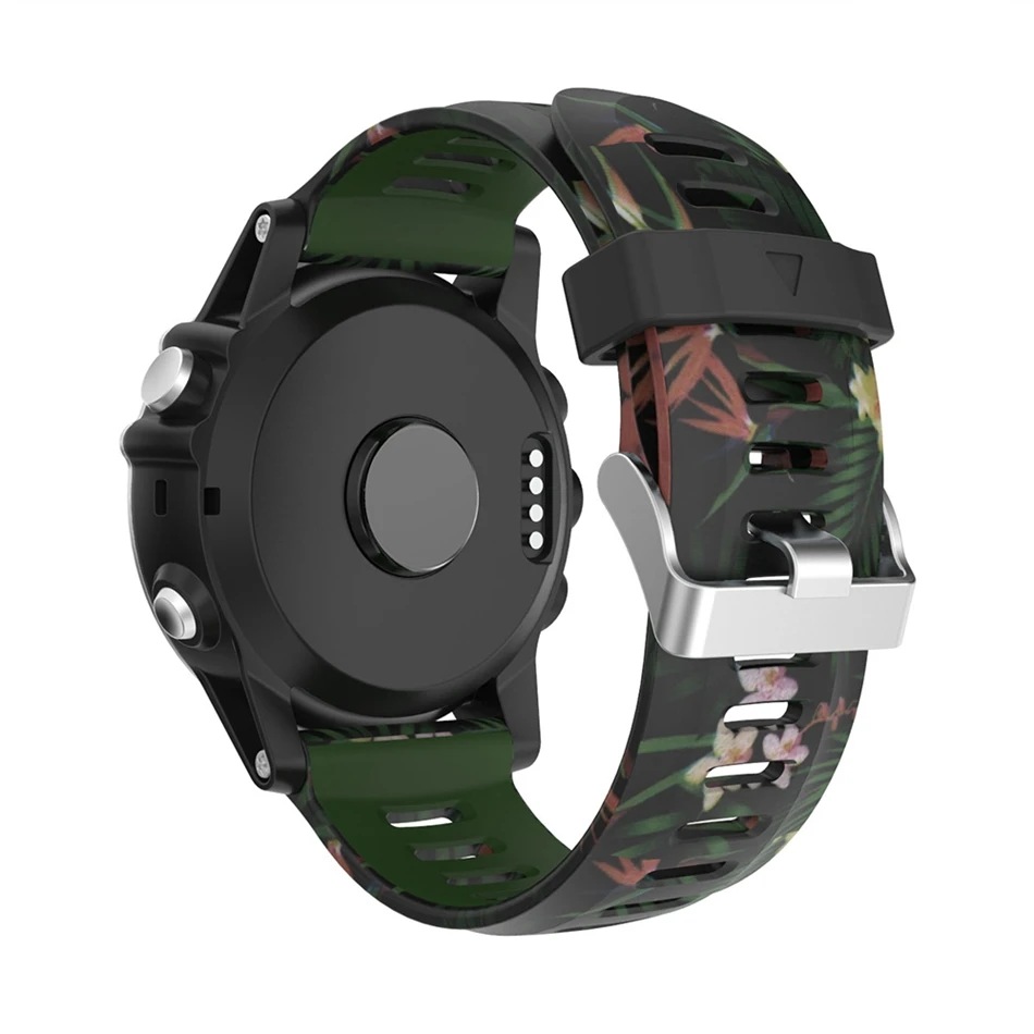Спортивный Камуфляжный ремешок для часов YUEDAER для Garmin Fenix 5X, зеленый, серый силиконовый браслет для Garmin Fenix 3 3 HR, мужской ремешок