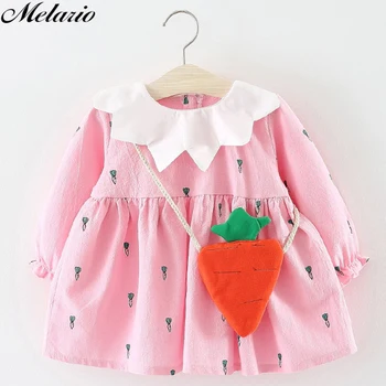 

Melario Girls Dresses New Baby Girls Clothes Birthday Infant Mesh Kids Clothes Cute Fruit Print Long Sleeve B Princess Dress