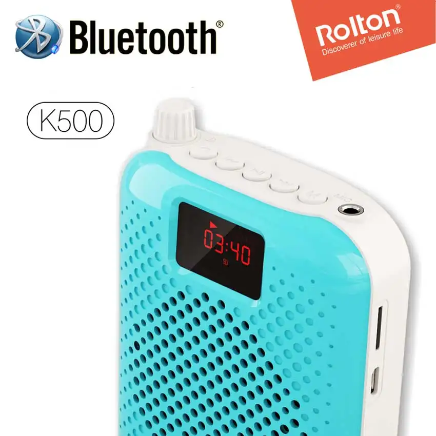 K500 микрофон, Bluetooth карта, динамик, функция записи, усилитель, руководство учителя, висячий динамик высокой мощности, МегаФон - Цвет: Синий
