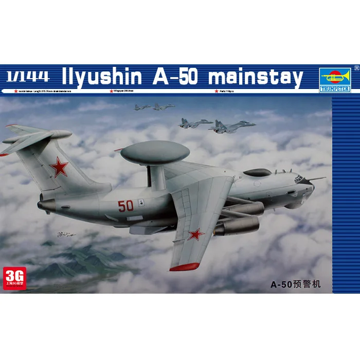 

Trumpeter scale model 1/144 scale aircraft 03903 RUSSIAN IIYUSHIN A-50 MAINSTAY assembly model kits scale airplane model kit