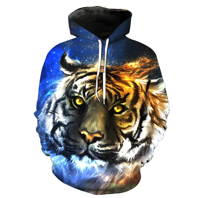 tiger print hoodies