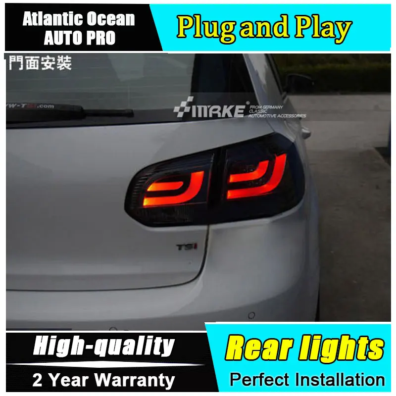 For vw golf 6 led taillights parking 2009 2013 vw golf MK6 led tail
