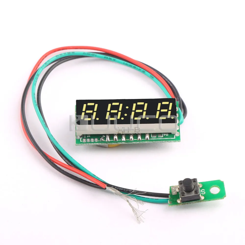 Цифровой измеритель 0 28 &quotБелый светодиодный часы DC12V 24 V Настольные Цифровые