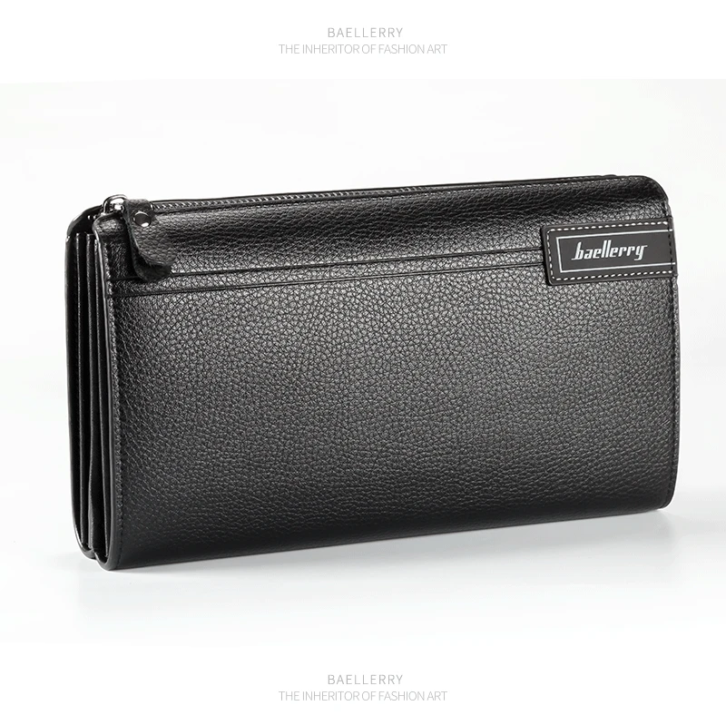 Baellerry Men Clutch Bag With Card Holder Fashion Long Zipper Men Wallets Coin Pocket Casual Business Male Clutch Phone Purse