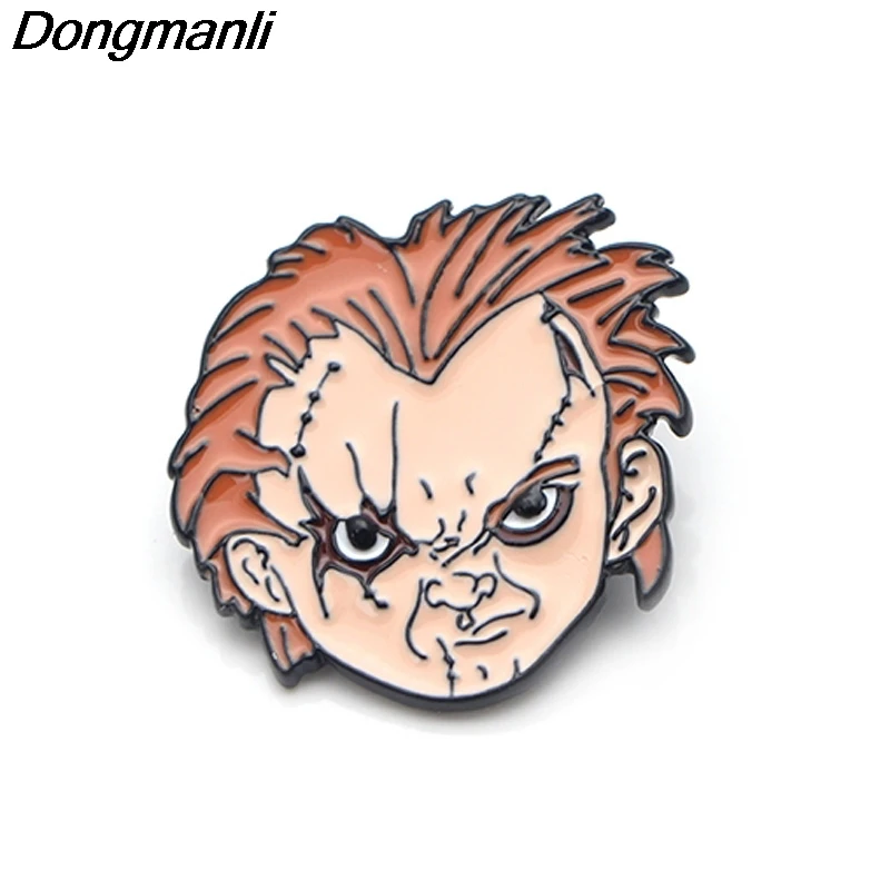 P2775 Dongmanli детская игра Чаки лицо эмаль булавки и броши для женщин мужчин лацкан