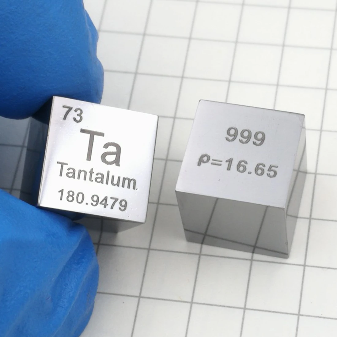  10 x 10 x 10mm Mirror Polish Tantalum Cube Periodic Table Of Elements Cube(Ta≥99.9%)