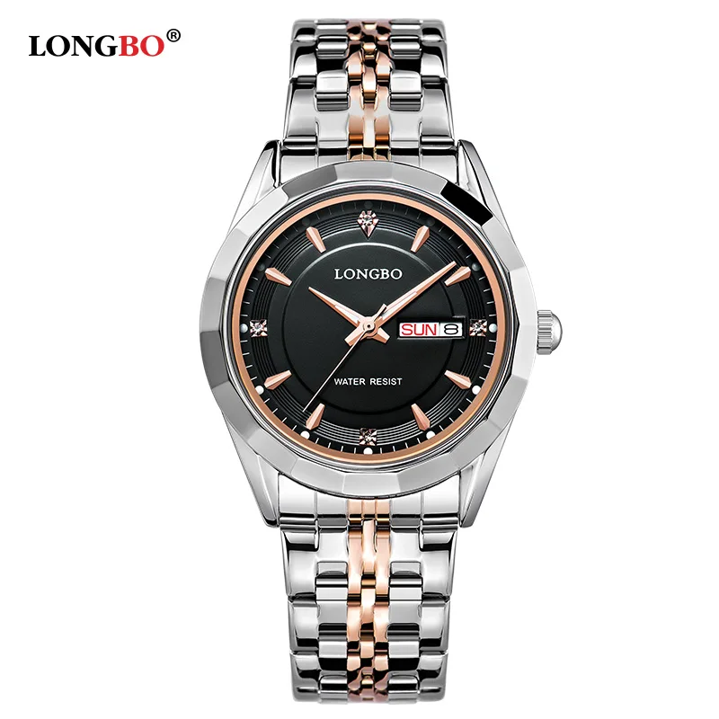 

LONGBO Brand Movt Quartz Watches Women Stainless Steel Back Water Resistant Datejust Men's Wrist Watches relogio masculino 80164