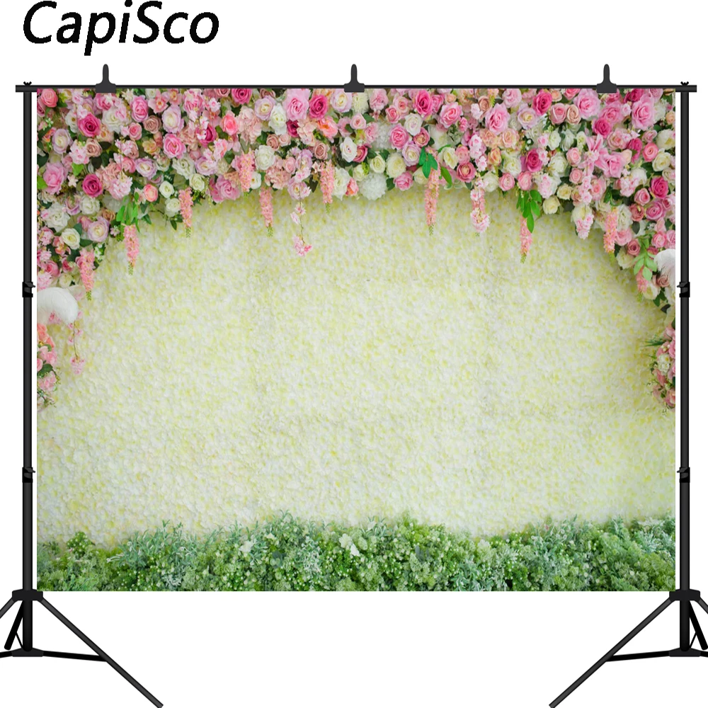 

Цветной Виниловый фон для фотосъемки с цветами розы для свадьбы или вечеринки в честь рождения ребенка реквизит для фотостудии
