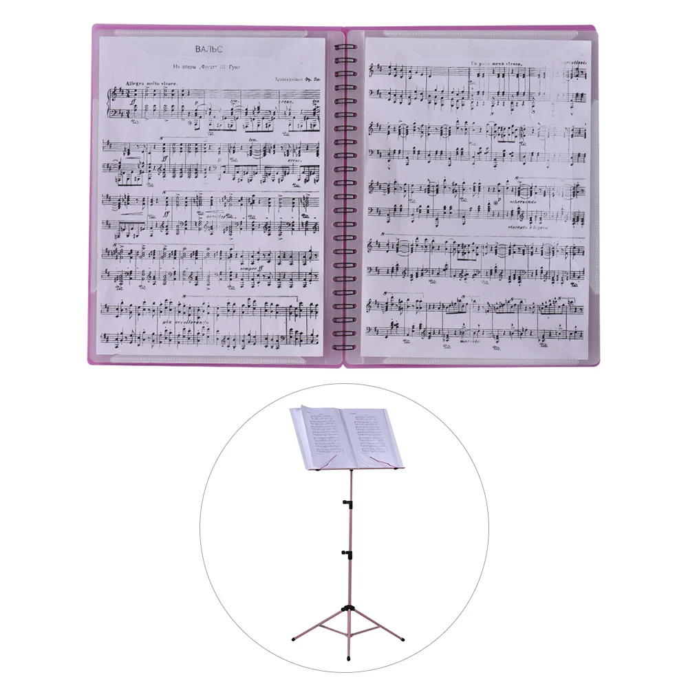 

40 Pockets Multi-function Music Score Holder A4 Size Paper Sheet Document File Organizer Folder Guitar Accessories