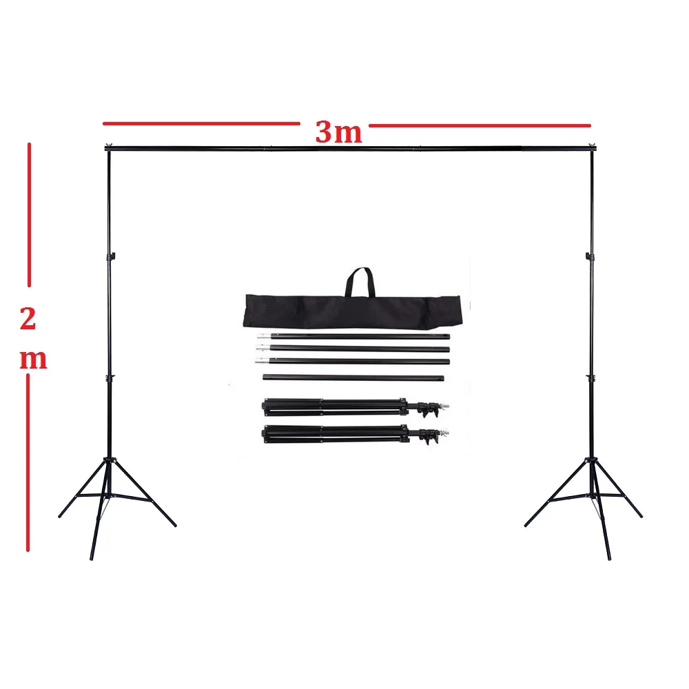 Lightdow 2X3 м/6.6FTX9.8FT Регулируемый фоновый Стенд Комплект перекладин набор фотографии фоновая система поддержки для муслиновых фонов