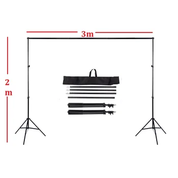 

Lightdow 2X3M/6.6FTX9.8FT Adjustable Backdrop Stand Crossbar Kit Set Photography Background Support System for Muslins Backdrops