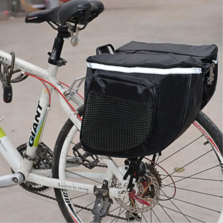 Cycling Bicycle Bike Rack Back Rear Seat Tail Carrier Trunk Double Pannier Bag