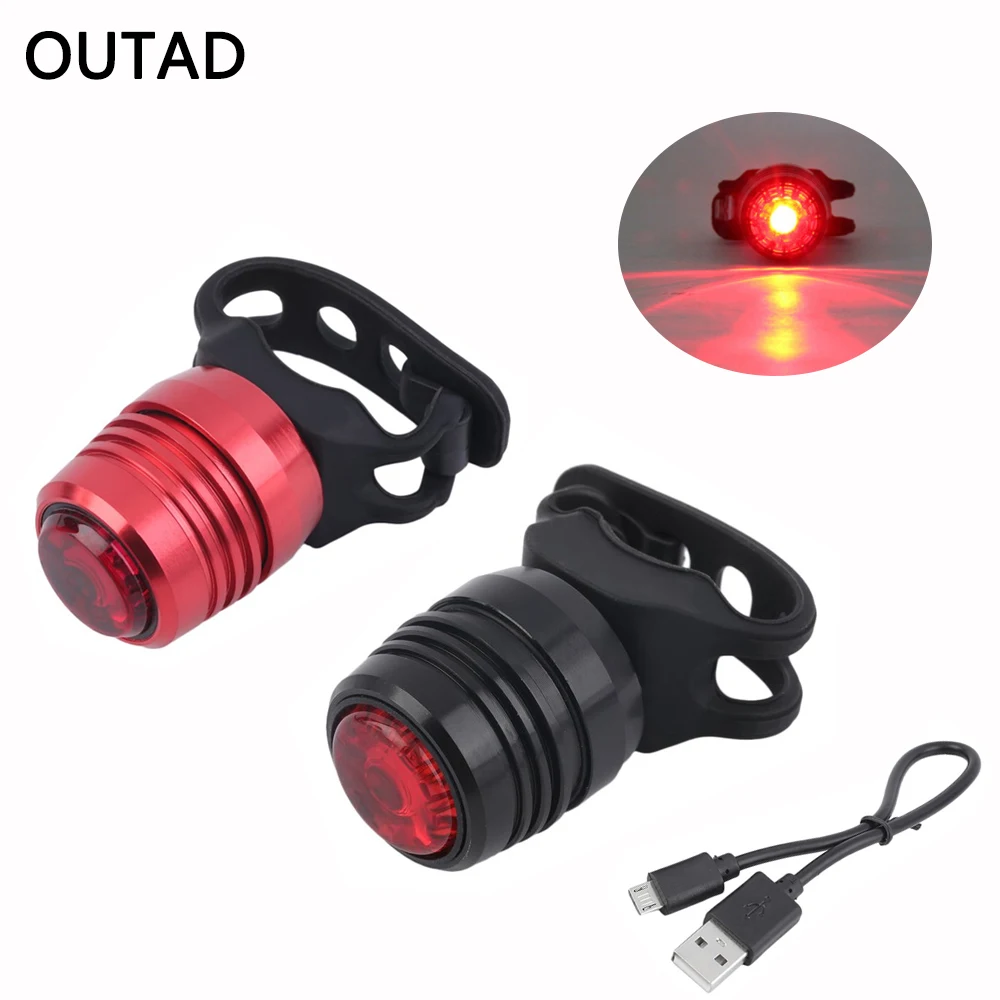 

3-Mode Bike Light Bicycle Taillight Lamp Night Safety Warning Red Rear Light Luces For Cycling USB Rechargeable free shipping
