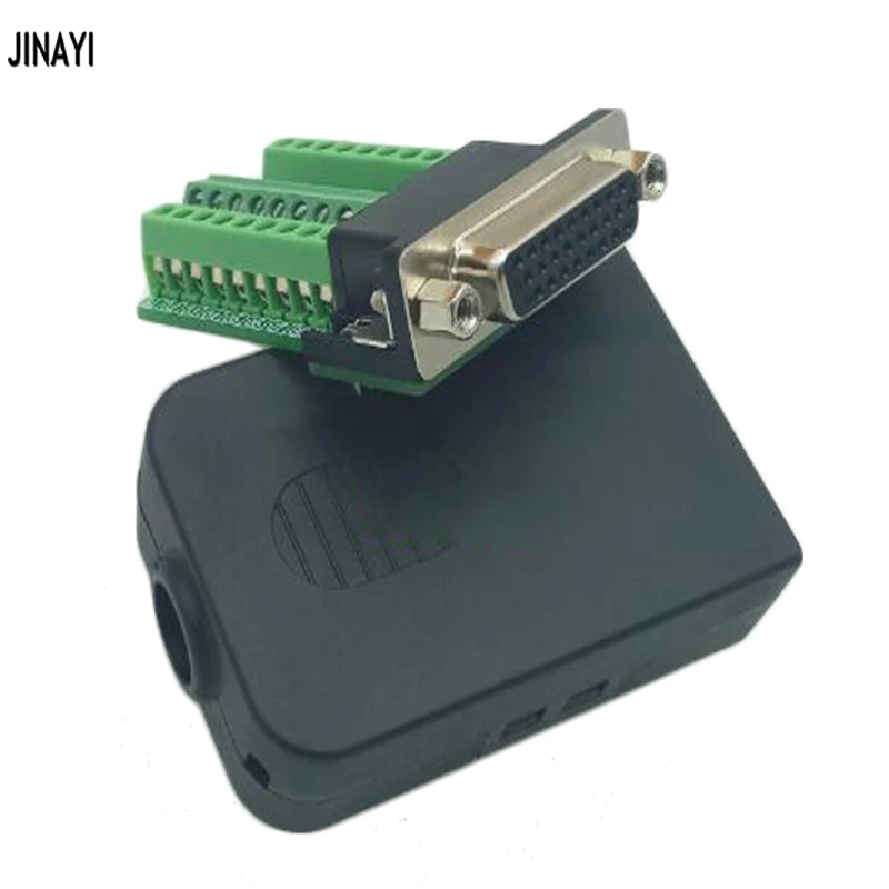 

26 Pin DB26 D-SUB Female Adapter to PCB Terminal Signals Module Breakout Board Connector With Shell