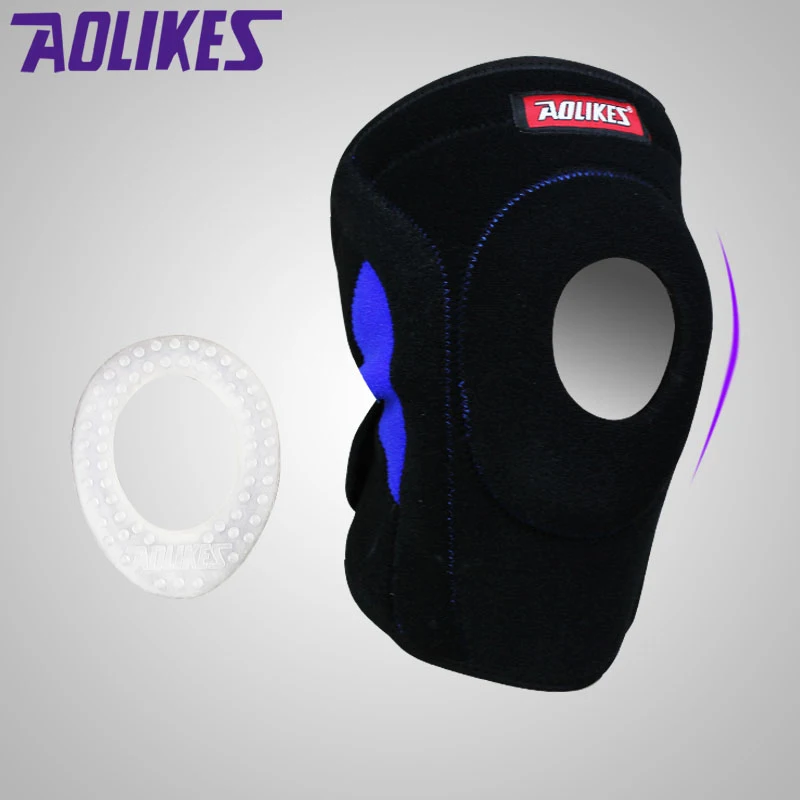 Aolikes 1 шт. пружинный наколенник силиконовый нескользящий дышащий спортивный для