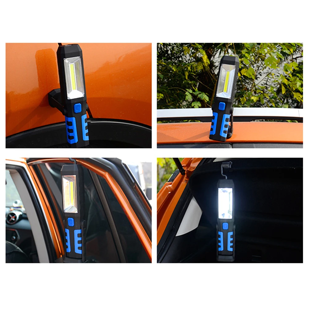 Светодиодный свет Магнитная USB Перезаряжаемые удара фонарик Lanterna крючок подвесной светильник для ремонта автомобиля Camping дропшиппинг
