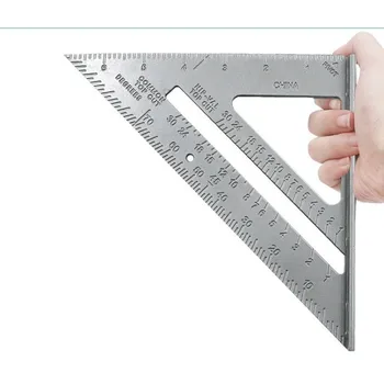 

Aluminun Alloy Triangle Ruler 90 Degree 45 Degree Square DIY Measuring Ruler Layout Tool Woodworking Gauges Tools