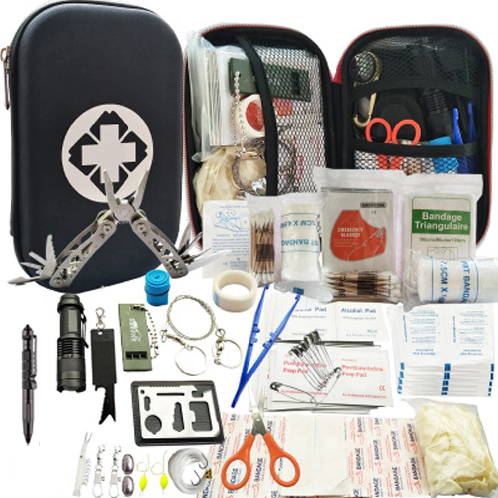 80 in 1 Outdoor survival kit Set Camping Travel Multifunction First aid SOS EDC Emergency Supplies Tactical for Hunting tool