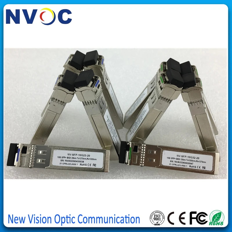 Бесплатная доставка 5 пар/лот SFP + 10 Гбит/с BIDI LC Type TX1330nm/RX1270nm и TX1270nm/RX1330nm 20 км с